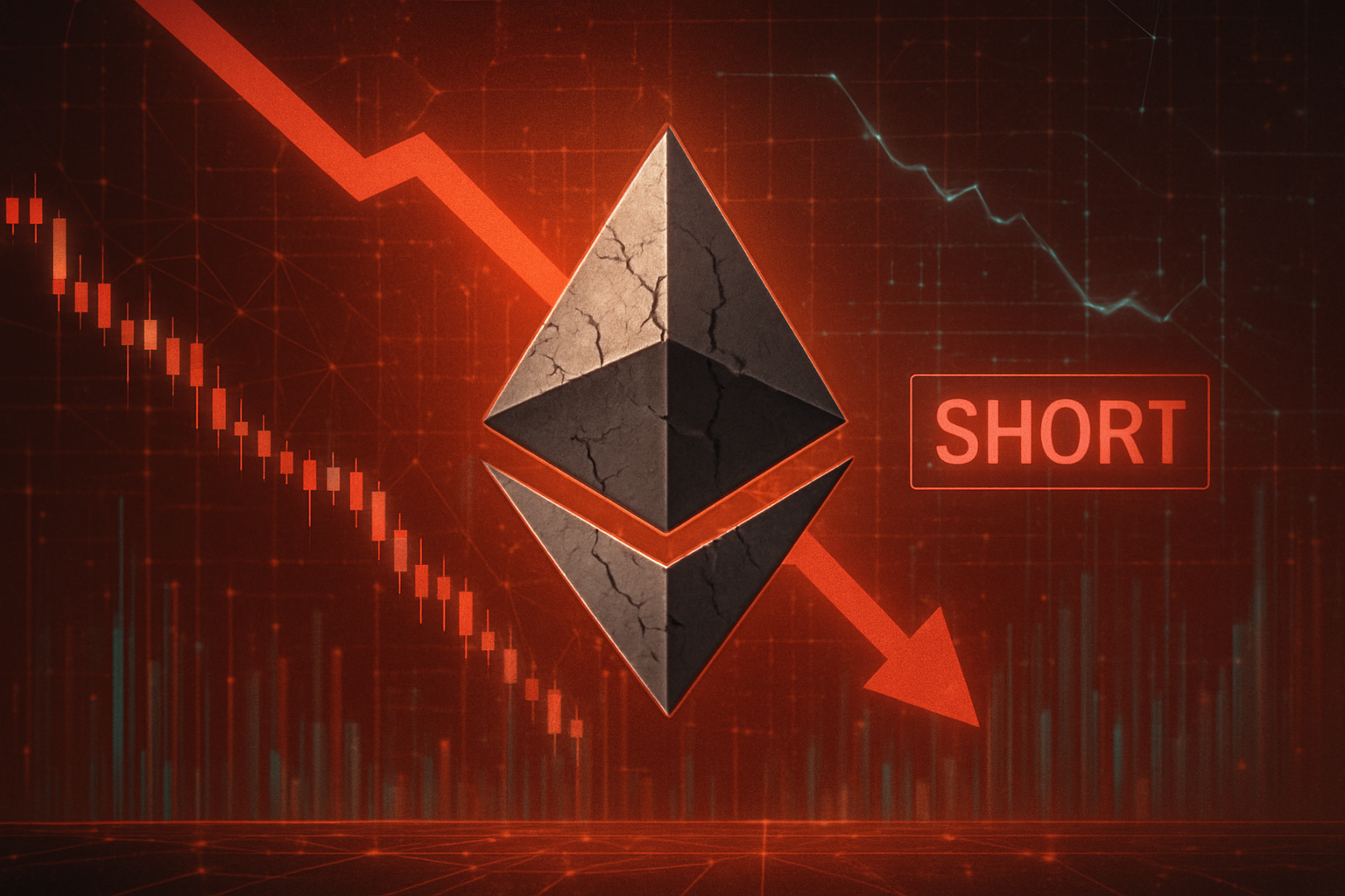 Ethereum Faces Bearish Winds as Prominent Trader Shorts $1 Million ETH Amid Market Uncertainty