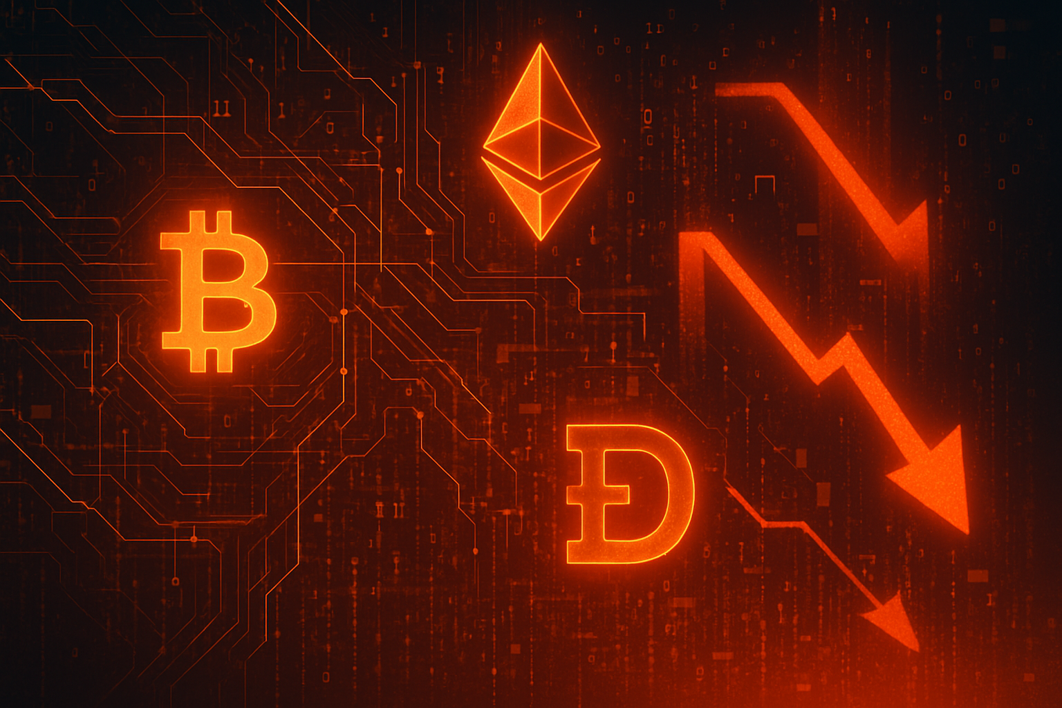 Crypto Market Reeling: Bitcoin, Ethereum, and Dogecoin Caught in Historic Liquidation Cascade