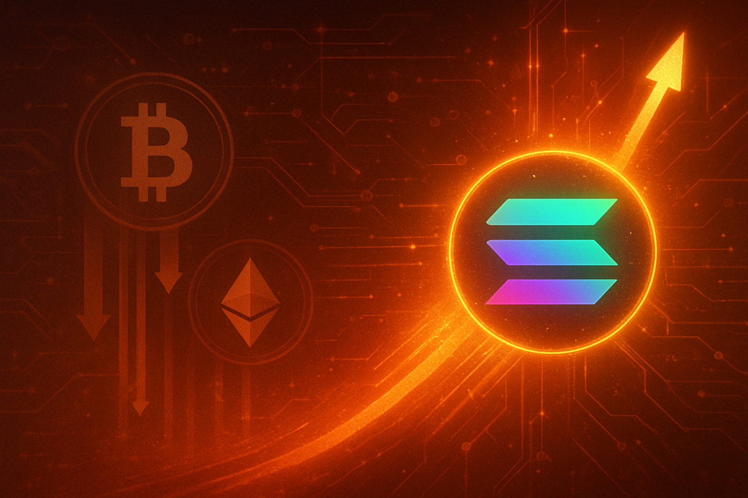 Crypto Market Quakes: Bitcoin and Ethereum Face $1.2 Billion Exodus as Solana Surges with $118 Million Inflow