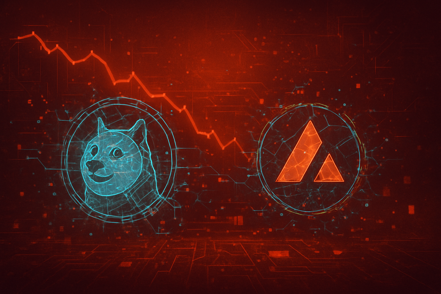 Altcoins Wobble: Dogecoin and Avalanche Plunge Amidst Broader Market Stability Concerns