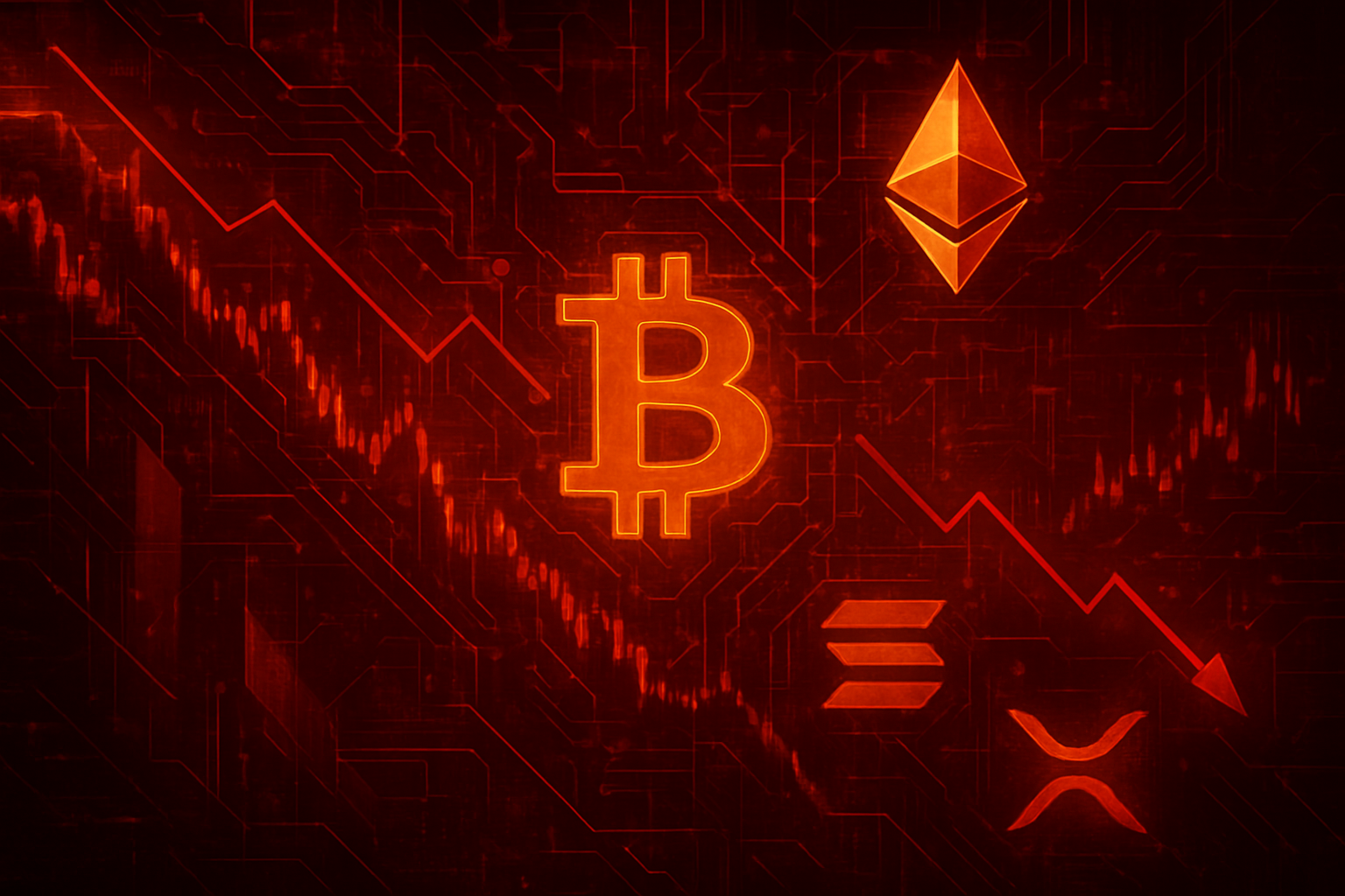 Crypto Market Crumbles: Bitcoin, Ethereum, Solana, XRP Crater 5% Amidst Macroeconomic Headwinds and Trader Warnings